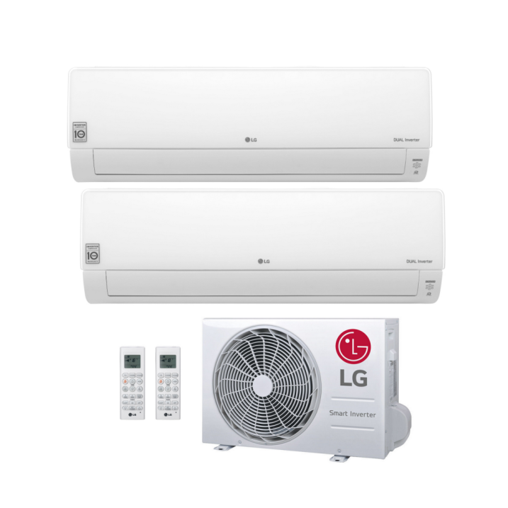 LG Deluxe MultiSplit Duo Wandgeräte  2x DC09RK + MU2R15 | 2x 2,5 kW - Weiß