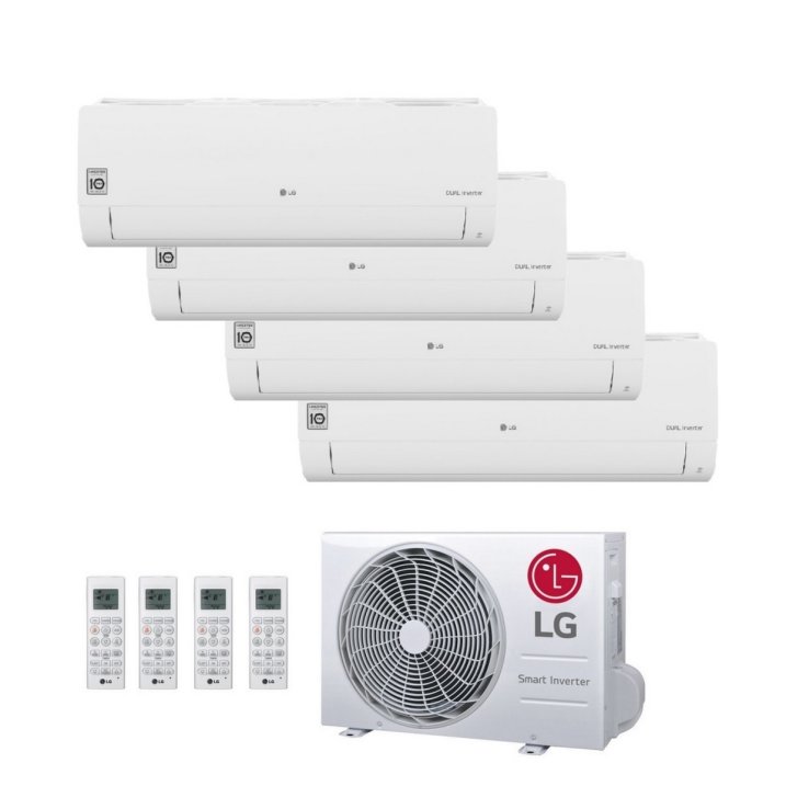 LG Standard 2 MultiSplit  Wandgeräte 3x S09ET + S12ET + MU4R27 | 3x 2,5 kW + 3,5 kW - Weiß