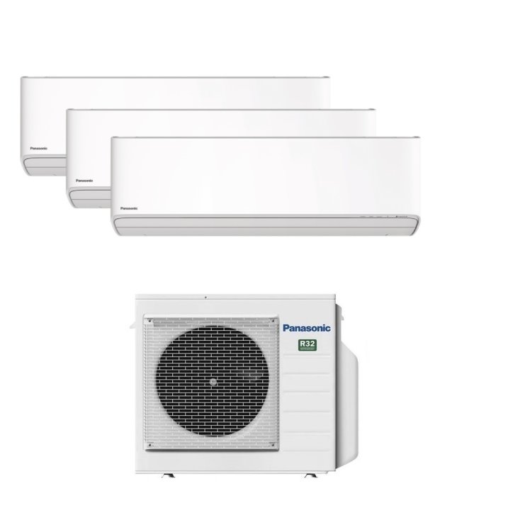 Panasonic Etherea MultiSplit Trio Wandgeräte 3x CS-Z35ZKEW + CU-3Z68TBE| 3x 3,5 kW  - Weiß