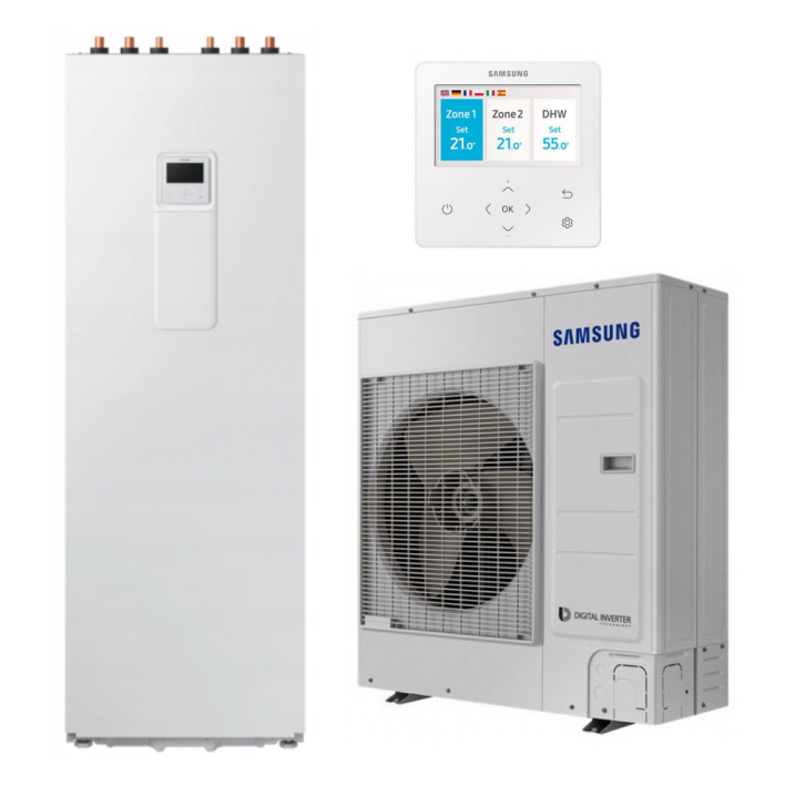Samsung Wärmepumpe EHS Mono R32 HT ClimateHub AE050RXYDEG/EU + AE200RNWMEG/EU 5 kW